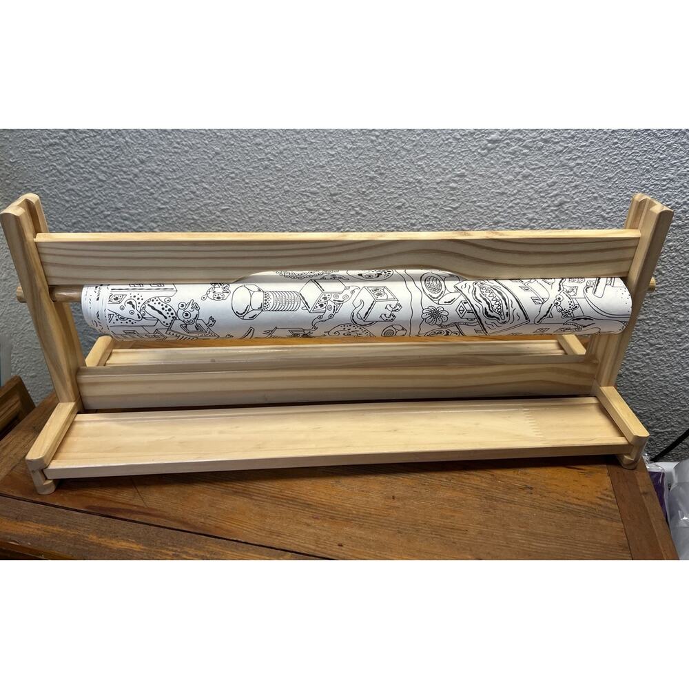 KEA MÅLA Wooden Tabletop Paper Roll Holder Art Craft Kids 21883 Vintage